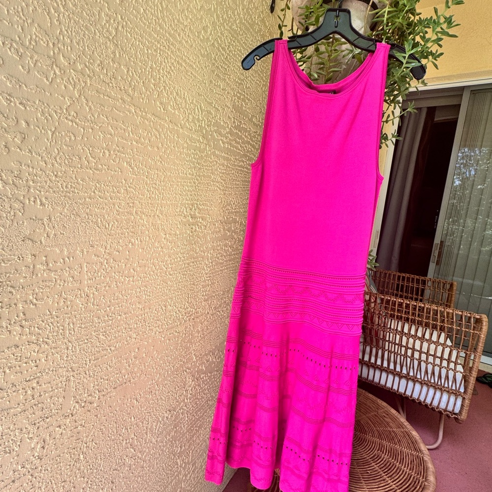 Ralph Lauren Vibrant Pink Midi Dress